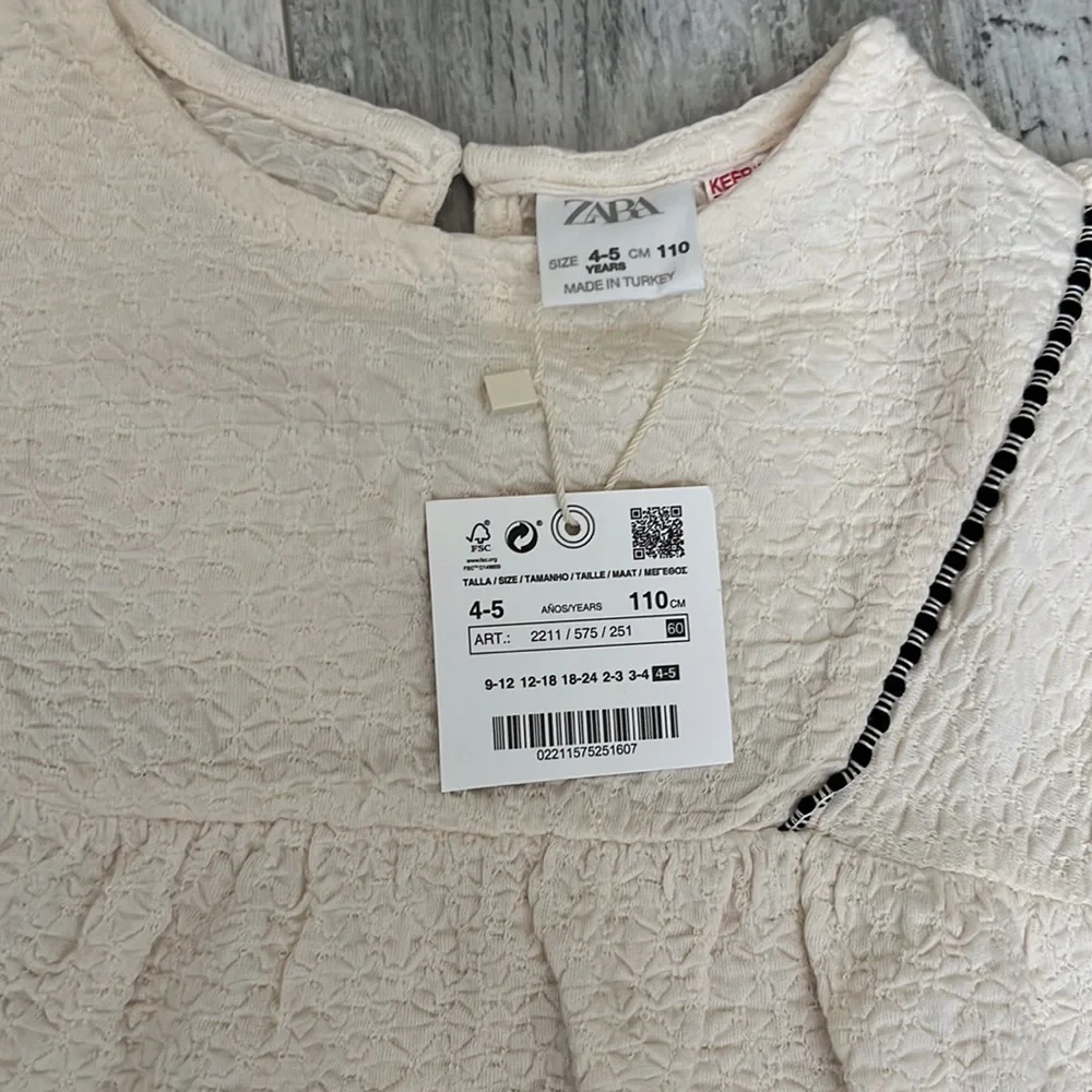 Zara Contrasting Piping Structured Blouse Top